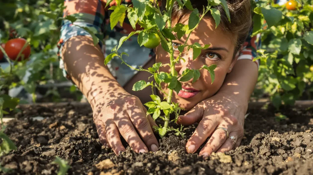 Tomates : ce simple geste naturel à faire au pied dès le printemps pour bloquer le mildiou et sauver votre récolte